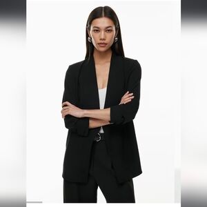 New Power Black Linen Blazer